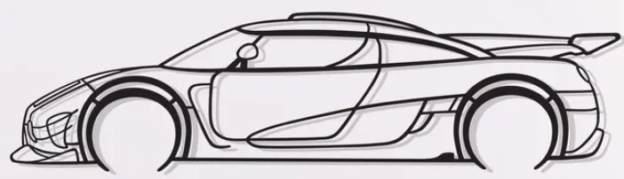 Giá đỡ tường Koenigsegg Agera Shilouette thiết kế độc đáo