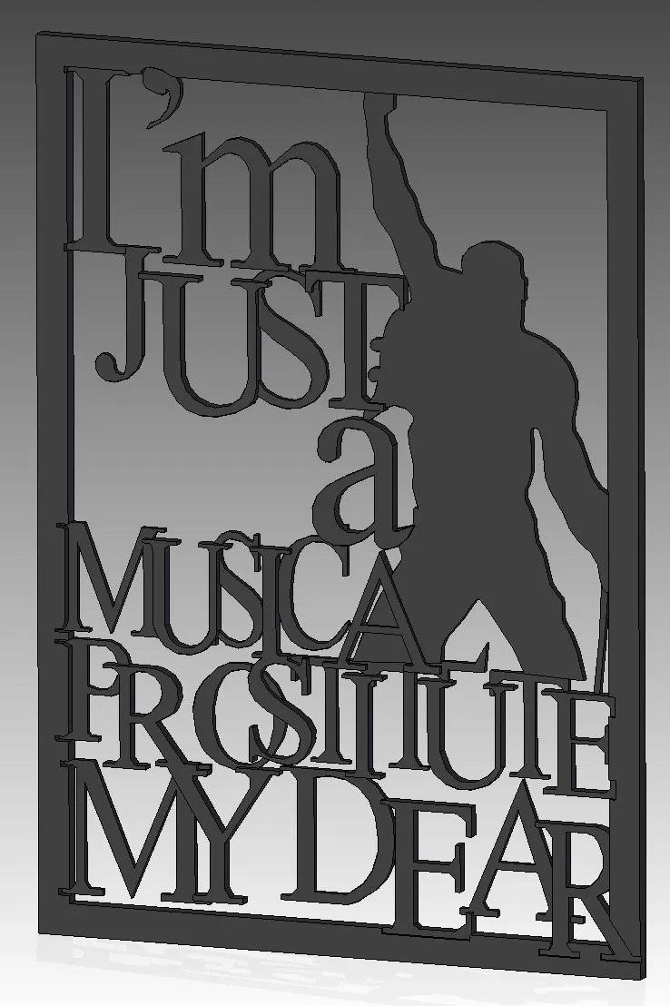 Nghệ thuật 2D Freddie Mercury "Tôi chỉ là một kẻ mại dâm âm nhạc, thưa ngài"