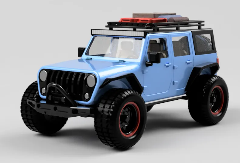 JEEP WRANGLER TỶ LỆ 1:12 VỚI MÁI CHE CÓ THỂ THÁO RỜI