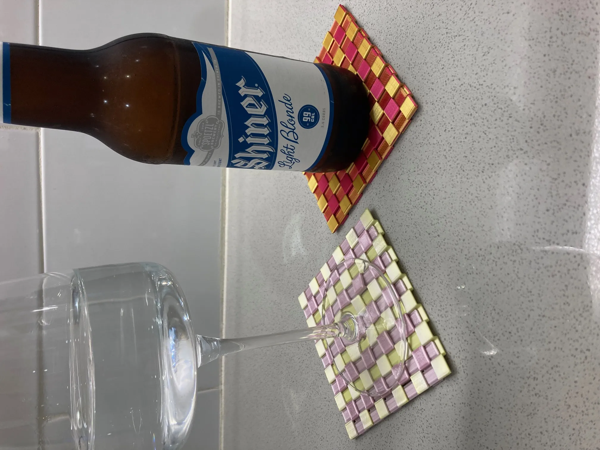 Đế lót ly họa tiết dệt đẹp mắt