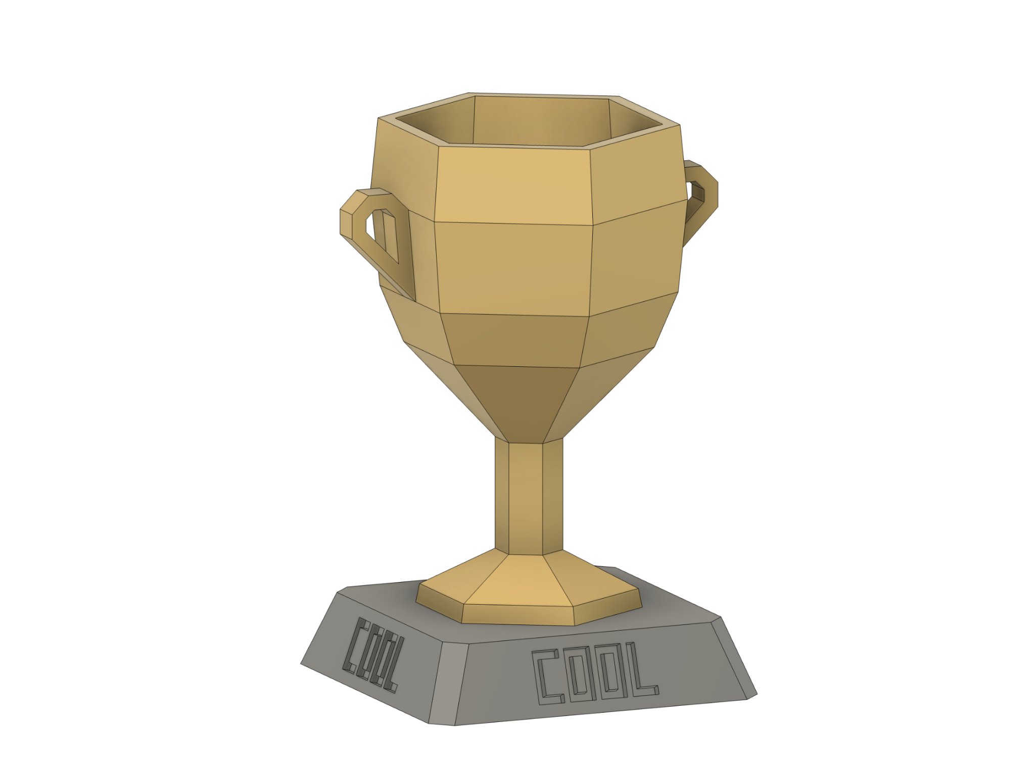 Cúp LowPoly độc đáo và phong cách