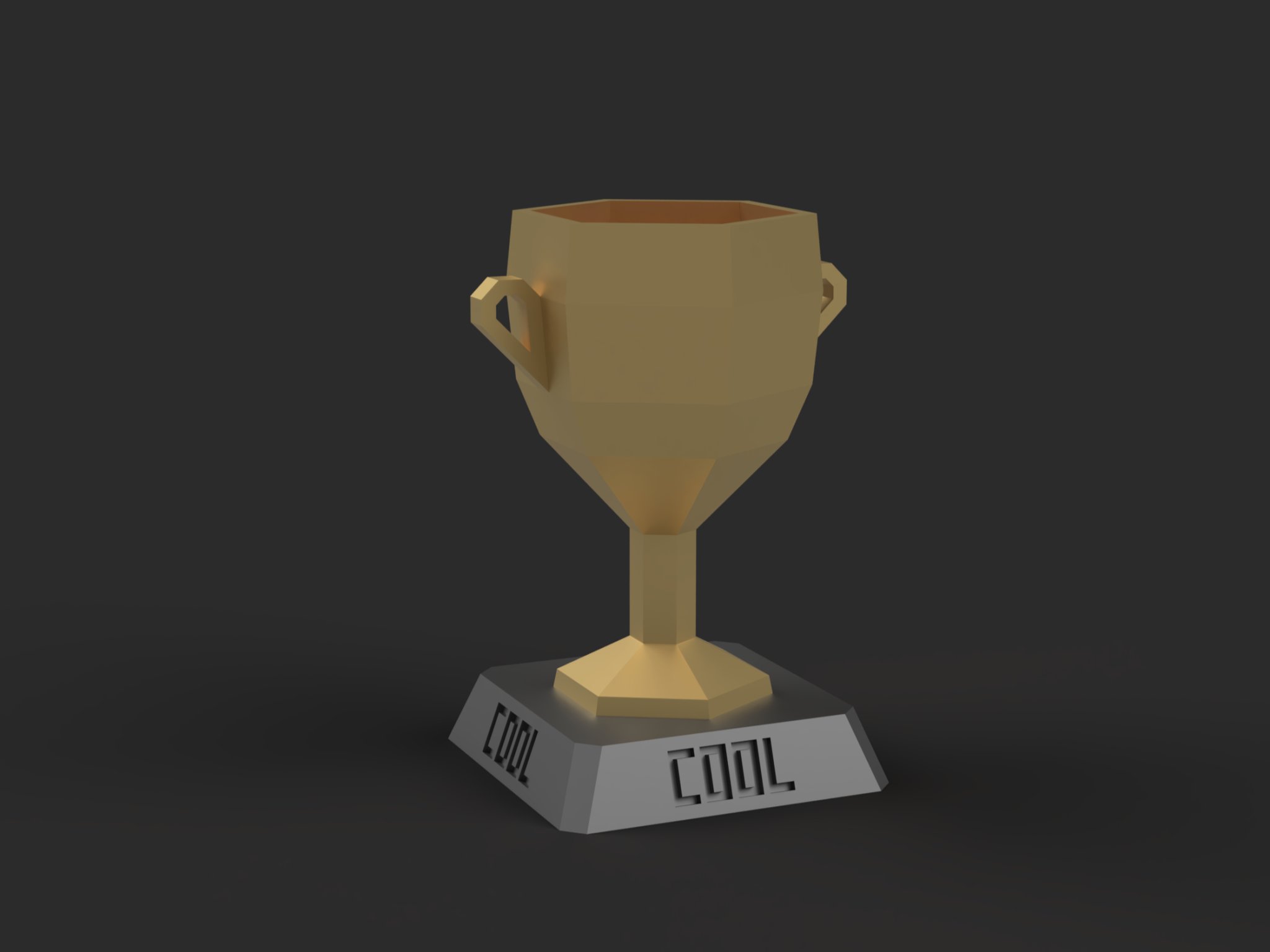 Cúp LowPoly độc đáo và phong cách