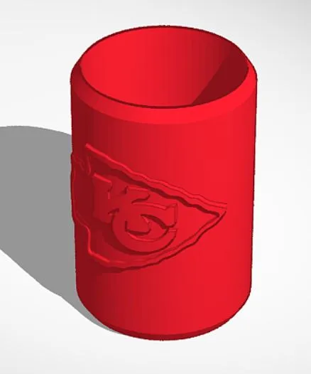 Koozie với logo KC đội Chiefs nâng cao