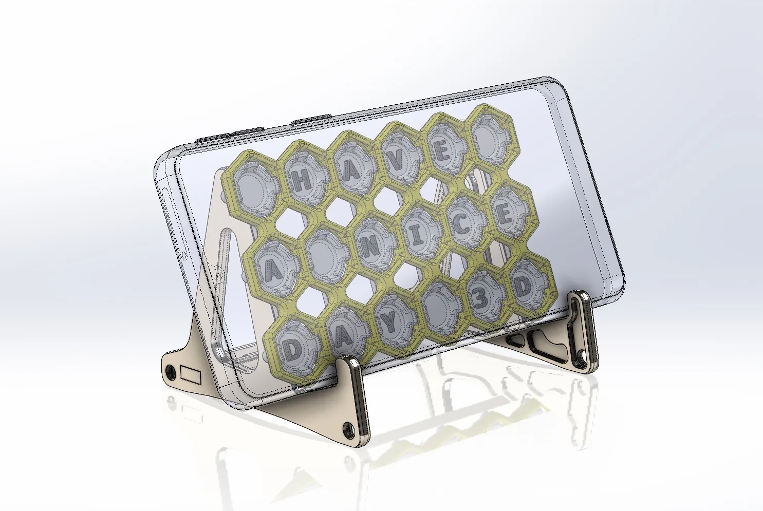 Giá đỡ điện thoại với lời chúc ngày tốt lành