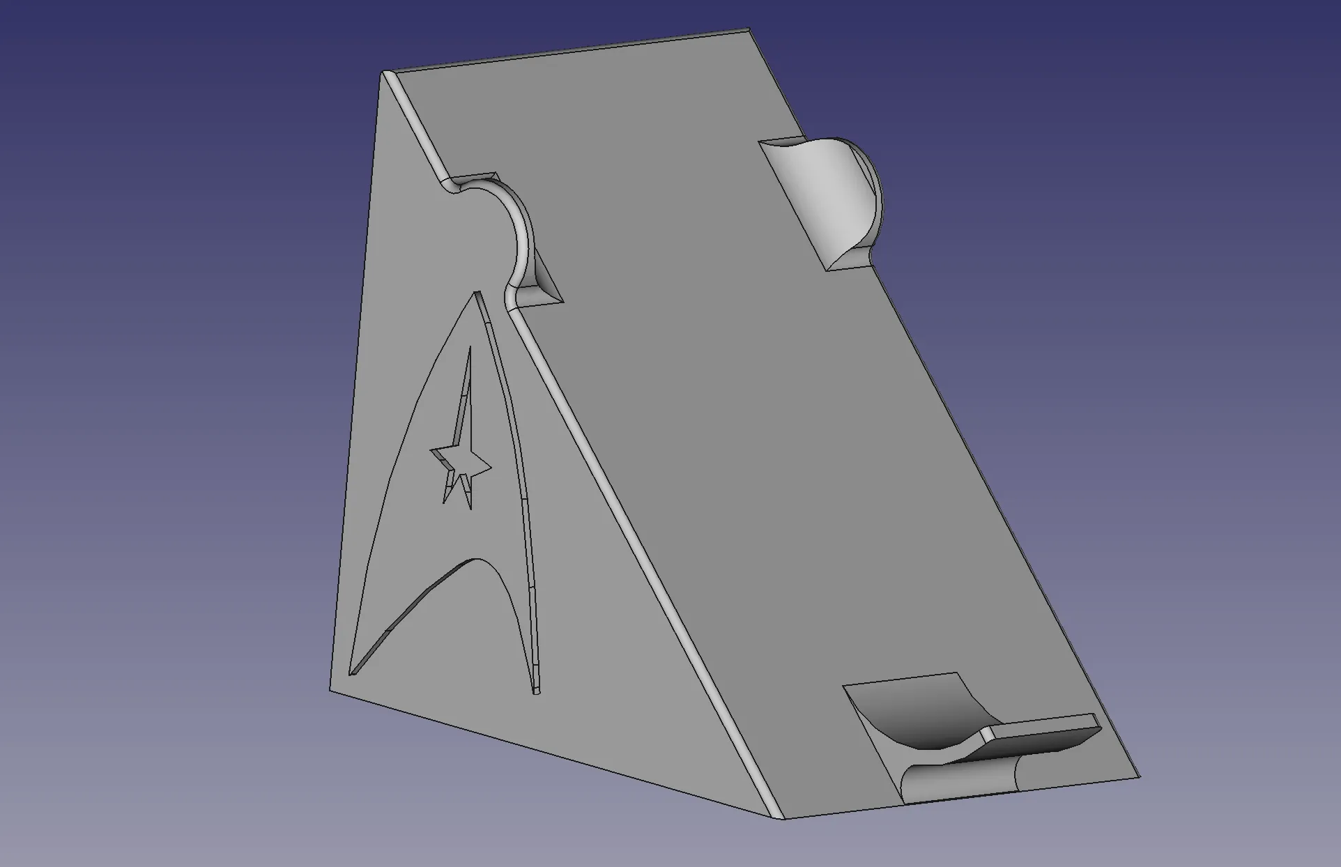 Giá đỡ giao tiếp Star Trek TOS phong cách tối giản