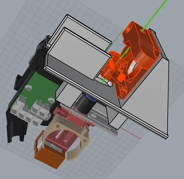Giá đỡ extruder MK8 cho máy in CR6 Max trực tiếp