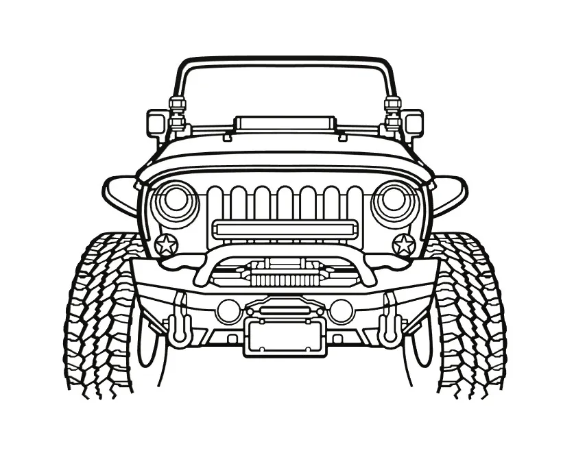 Biểu tượng tường Jeep offroad độc đáo 2mm