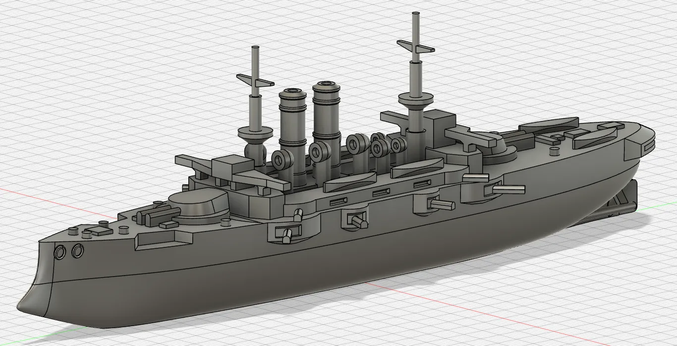 Mô hình tàu chiến HMS Canopus và HMS Thunderchild năm 1897