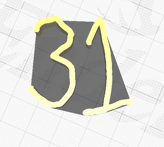 Số 31 - Mô hình số ba mươi một 3D