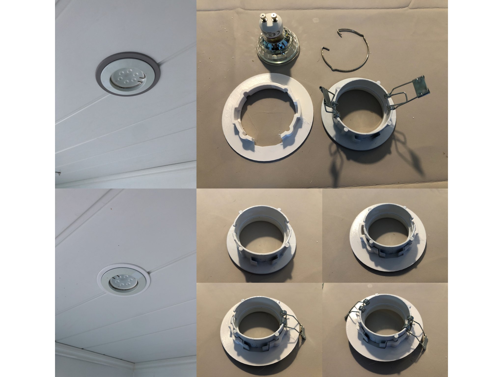 Kẹp lò xo sửa chữa cho đèn chiếu sáng trên trần