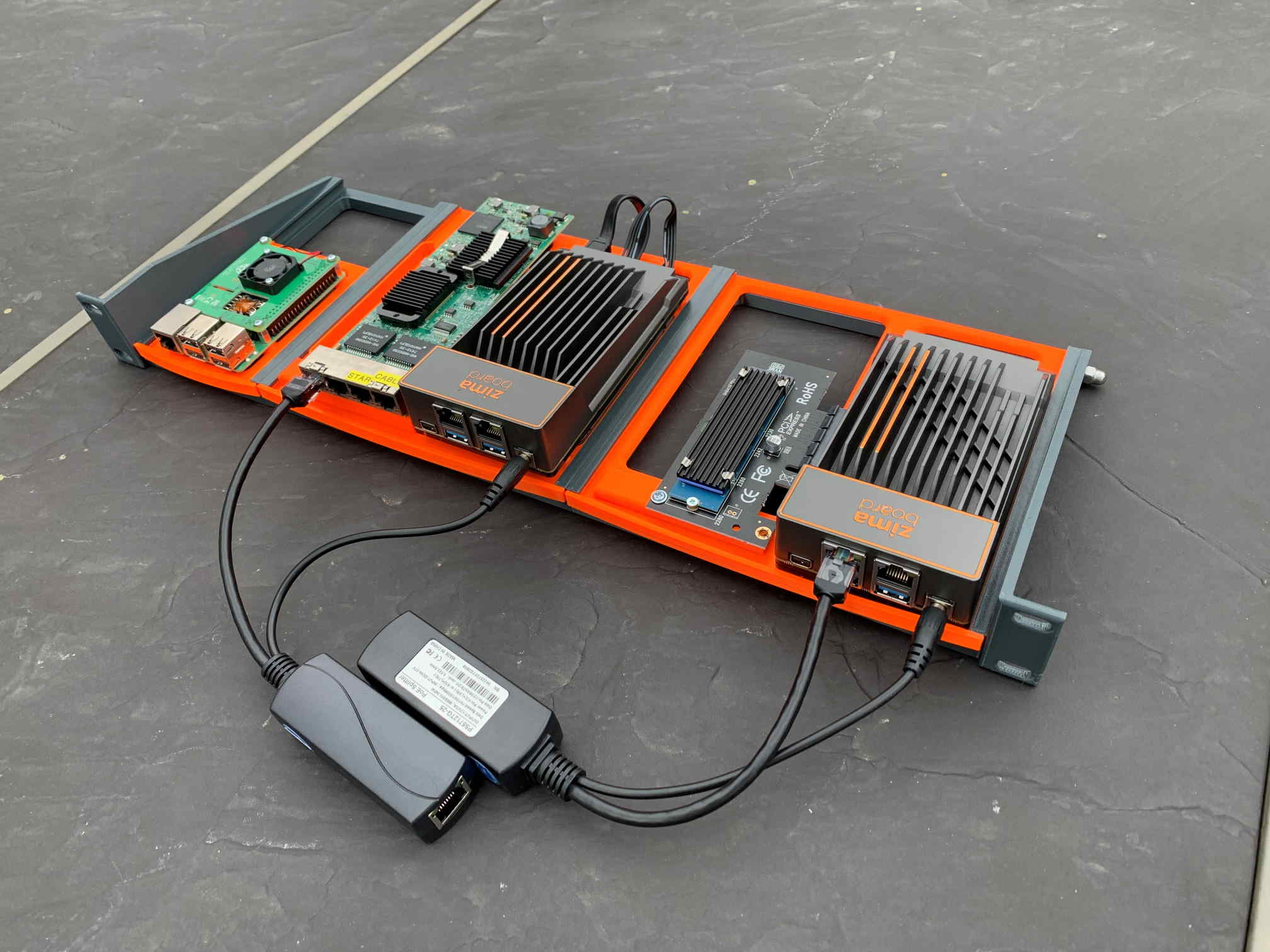 Giá đỡ mô-đun 1U cho ZimaBoard và Raspberry Pi