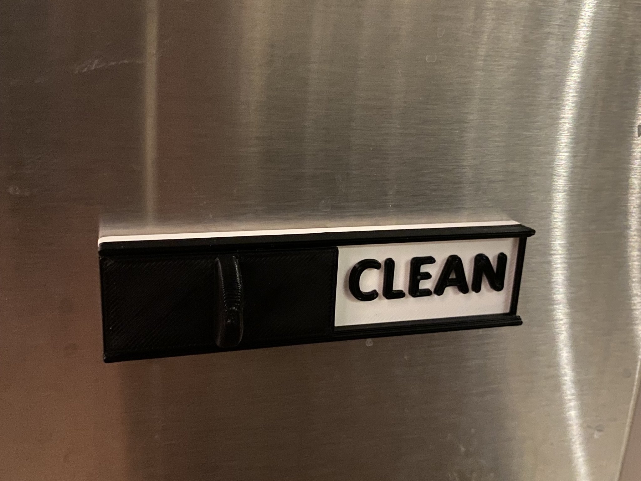 Nhãn máy rửa chén - SẠCH >< BẨN (với nam châm 8x3 remix)