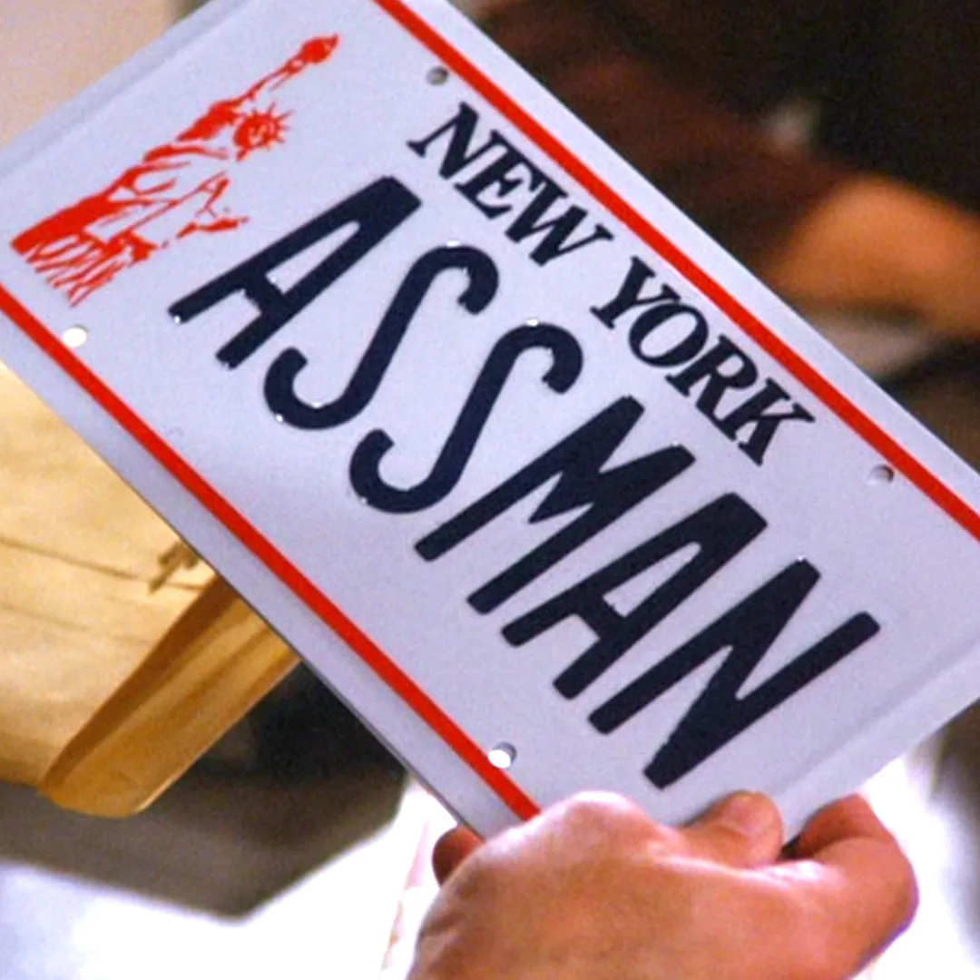 Biển số hài hước ASSMAN từ Seinfeld