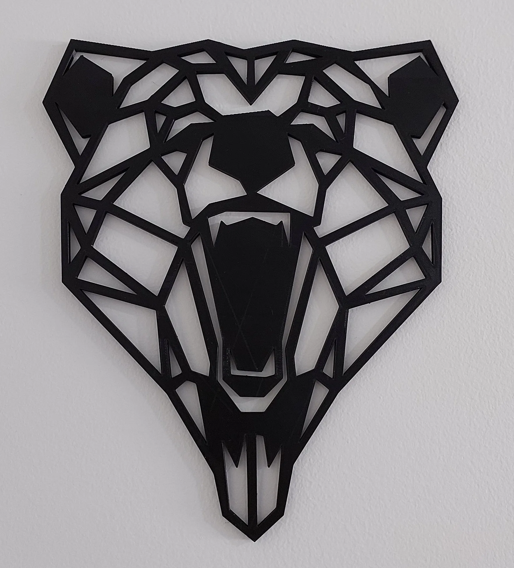 Đầu thú động vật hình học trang trí tường