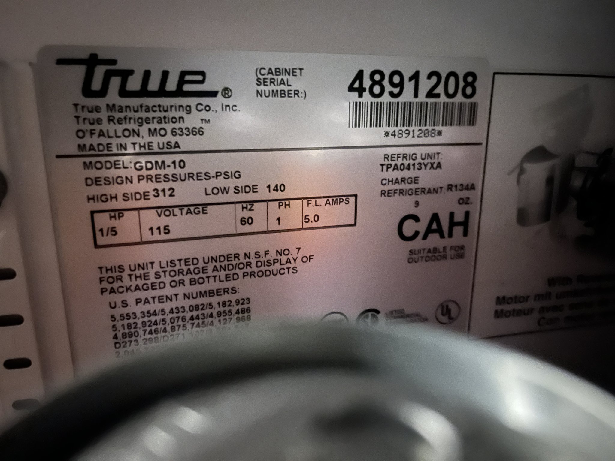 Spacer cho quạt ngưng tụ True GDM-10 thay thế động cơ Edgewater