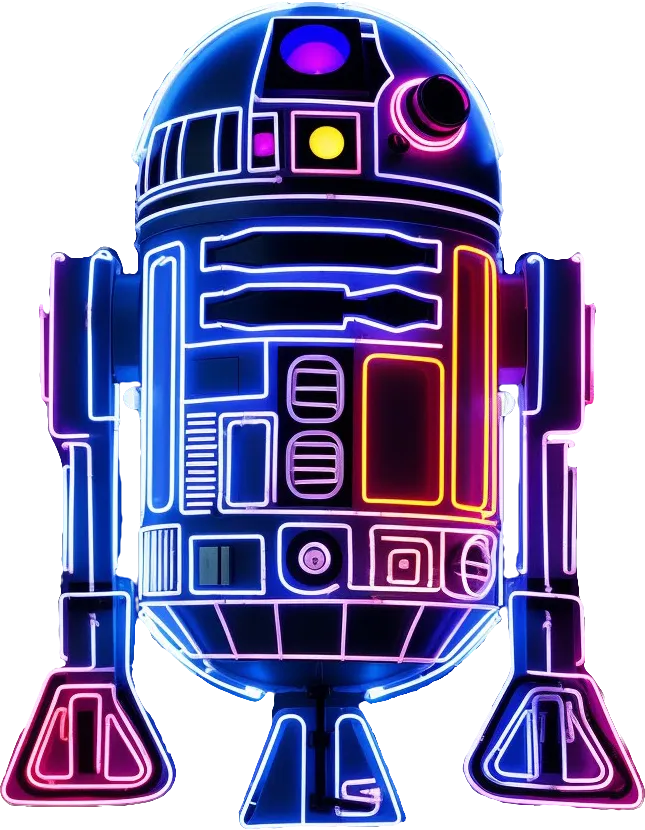 Droid Astromech R2-D2 sáng tạo hình ảnh 3D độc đáo