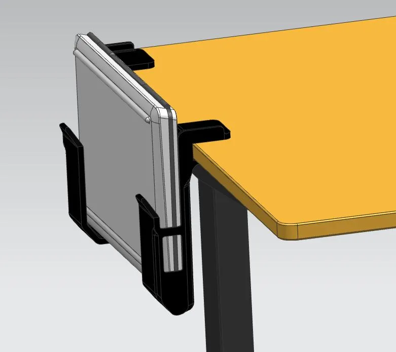 Giá treo laptop bên cạnh bàn làm việc