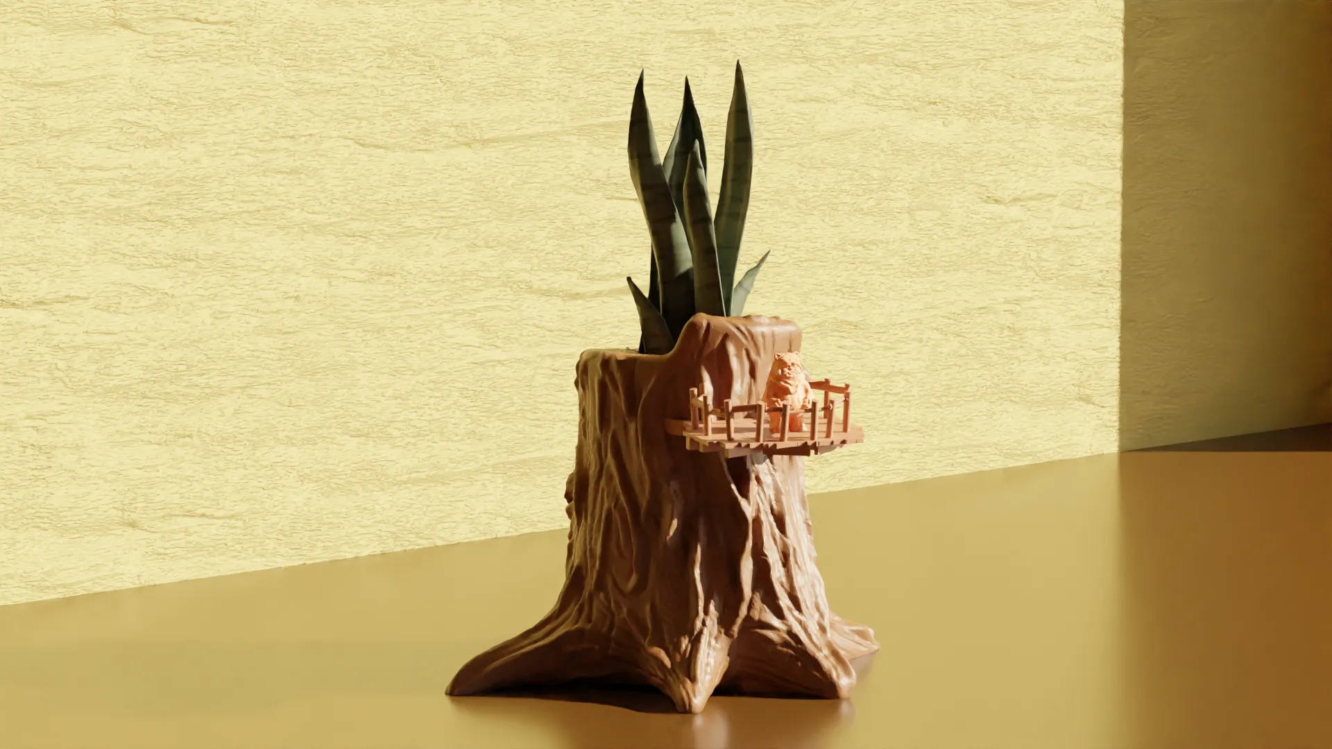 Nhà cây Ewok - Giá đỡ bút và chậu cây Star Wars