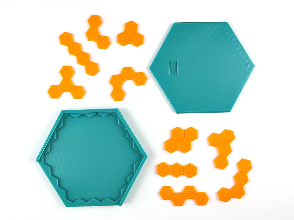 Đồ chơi xếp hình Tetrahex trong hộp trượt