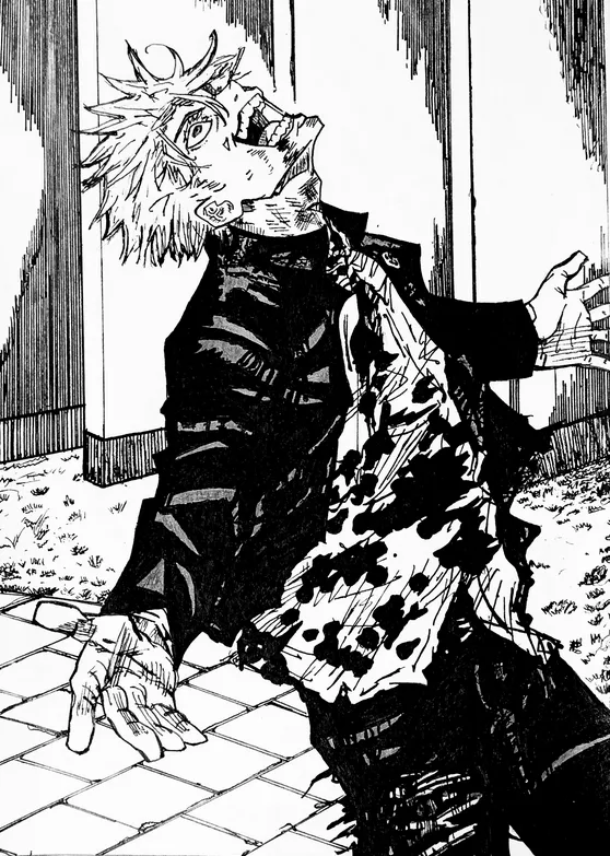 Bảng tranh manga Gojo Satoru trong Jujutsu Kaisen