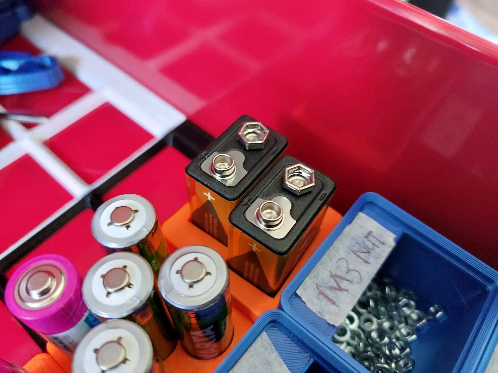 Giá đỡ pin 9V cho hệ thống lưu trữ Gridfinity