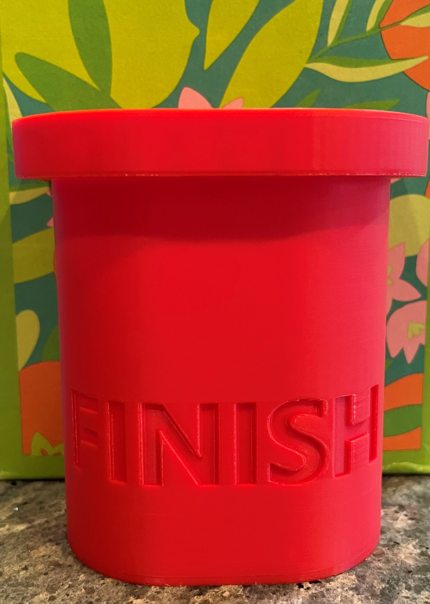 Cốc hoàn thiện đá cẩm thạch với giá đỡ từ tính