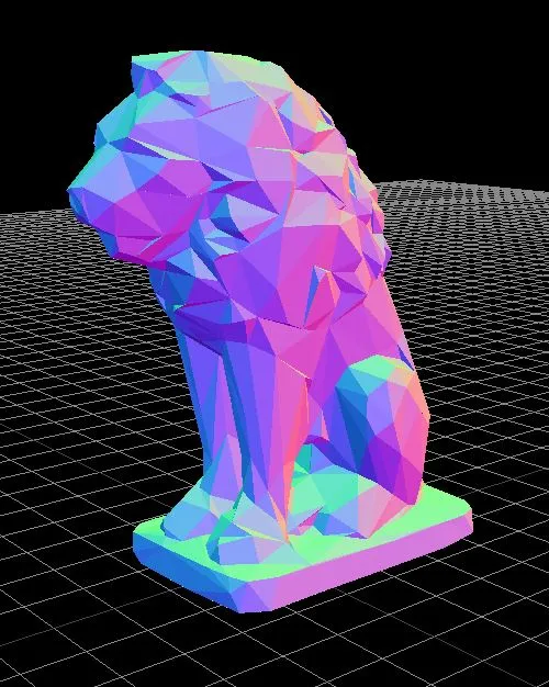 Sư tử poly thấp siêu dễ thương