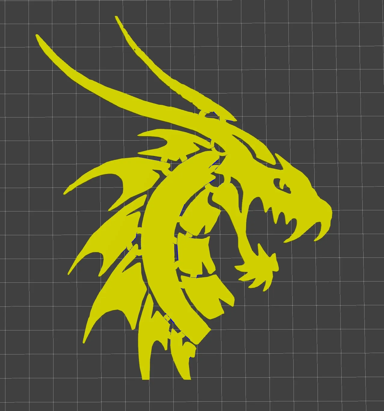 Rồng vẽ trên vỏ máy tính cũ từ năm 1998