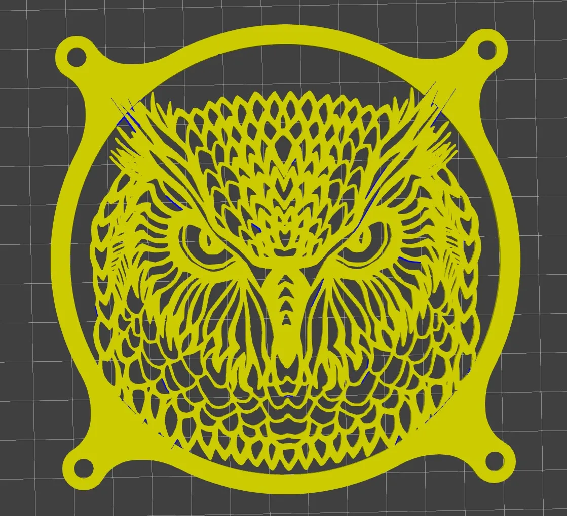 Quạt tản nhiệt 120mm hình cú phong cách tribal