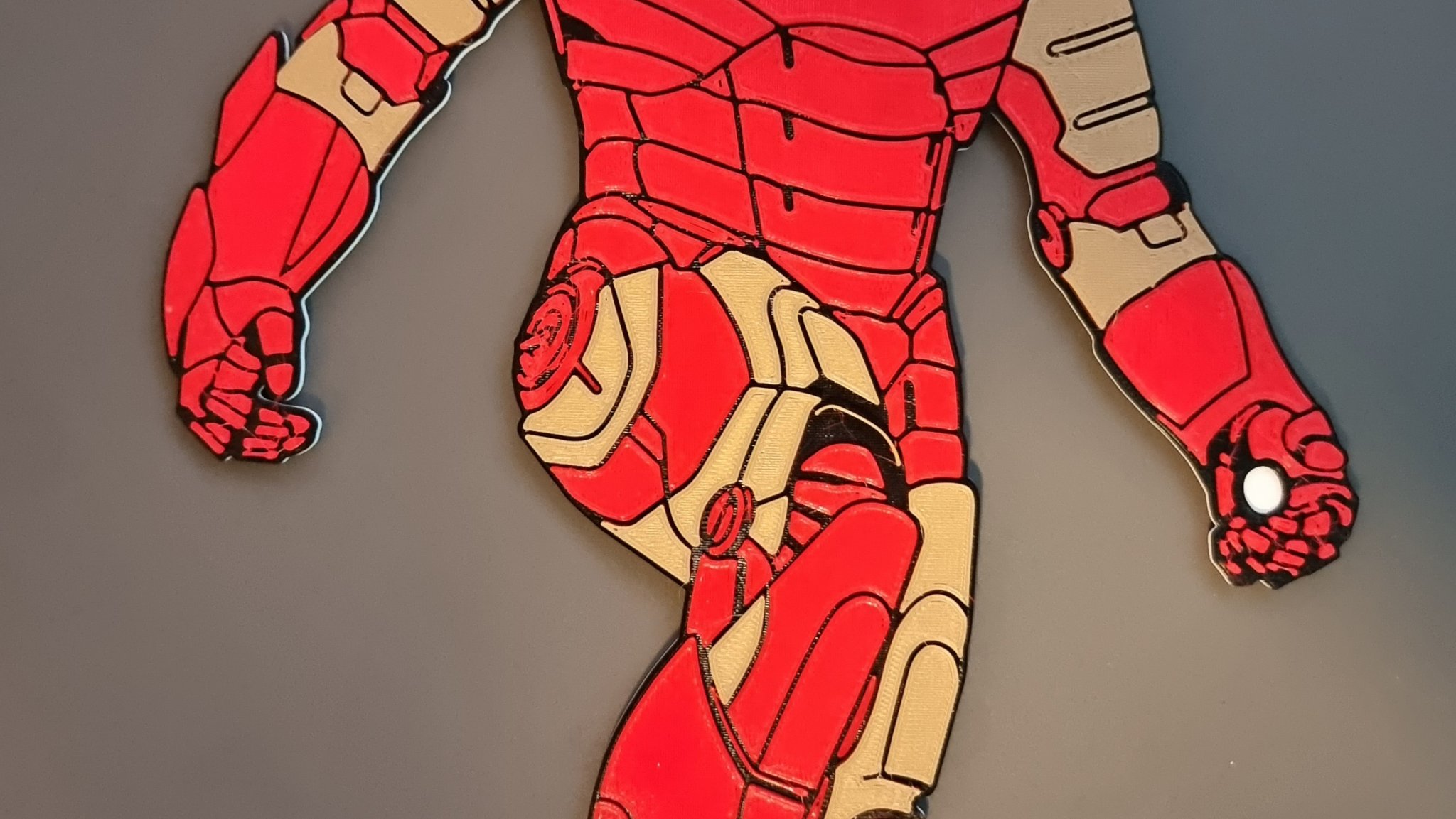 Nghệ thuật trang trí tường Iron Man 2D