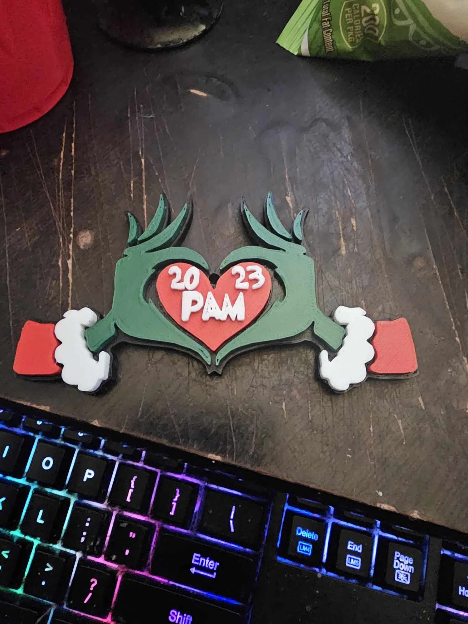 Vật trang trí Giáng sinh hình trái tim Grinch