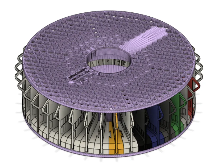 Mẫu màu cho cuộn Prusament và lưu trữ tiện lợi