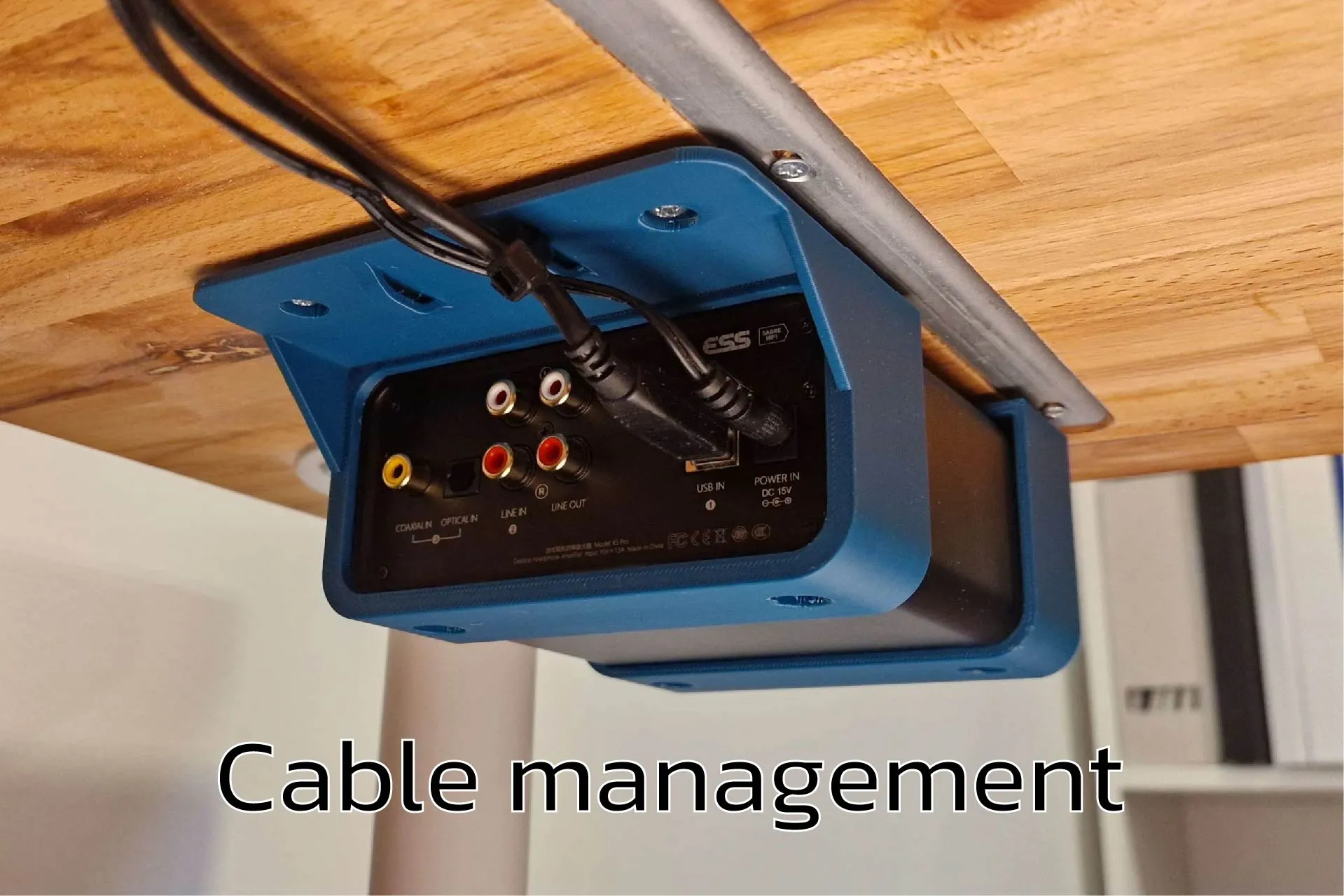 Giá đỡ FiiO K5 Pro gắn dưới bàn có quản lý cáp