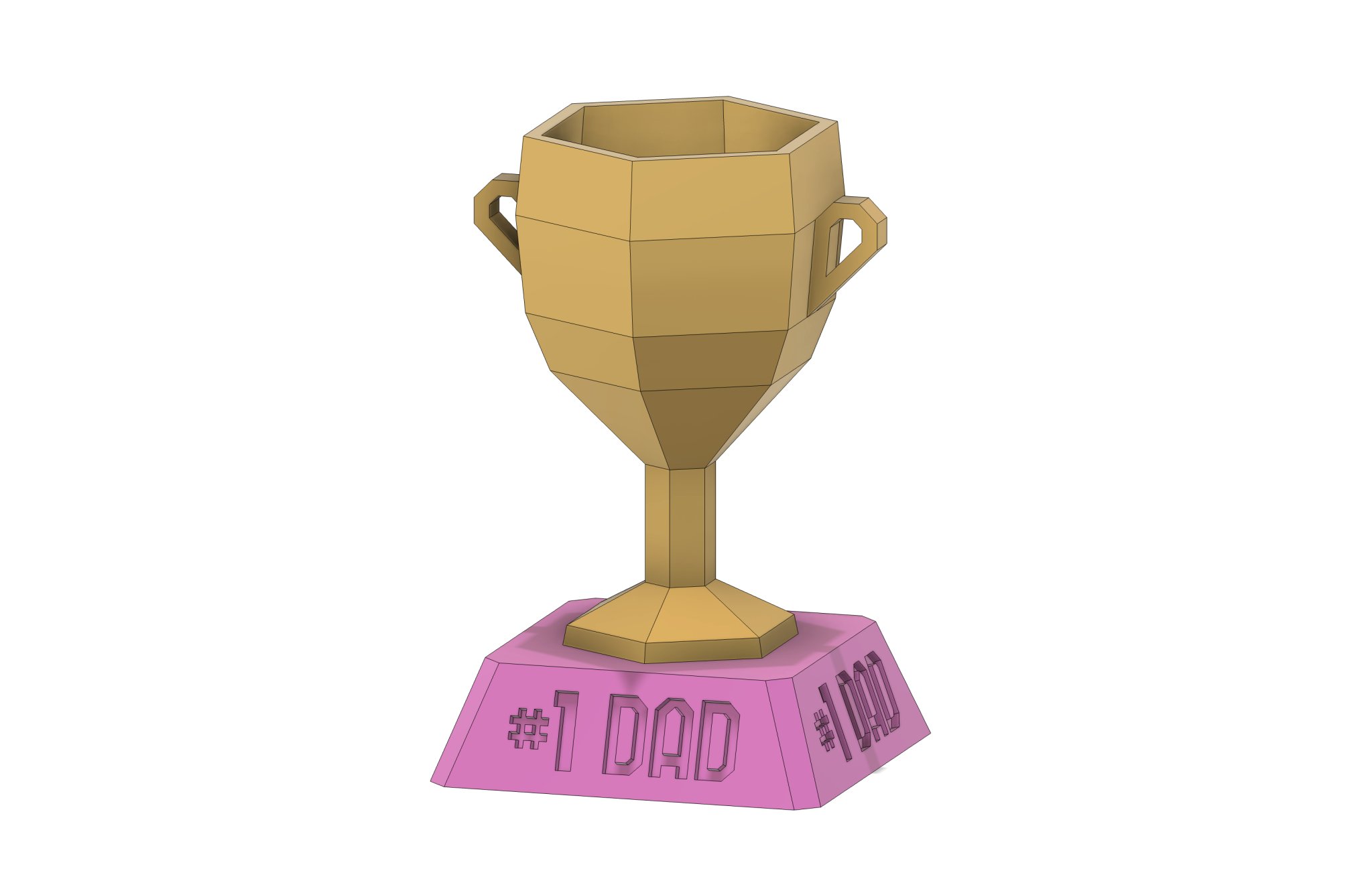 Cúp LowPoly Dành Cho Bố Tuyệt Nhất