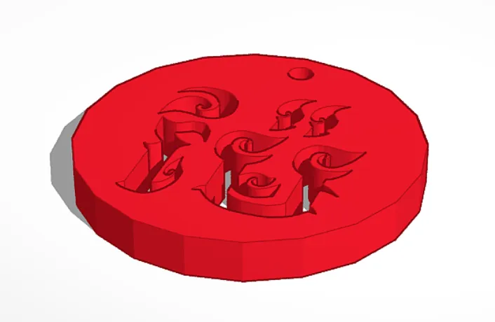 Móc khóa chữ "Mẹ" bằng công nghệ in 3D