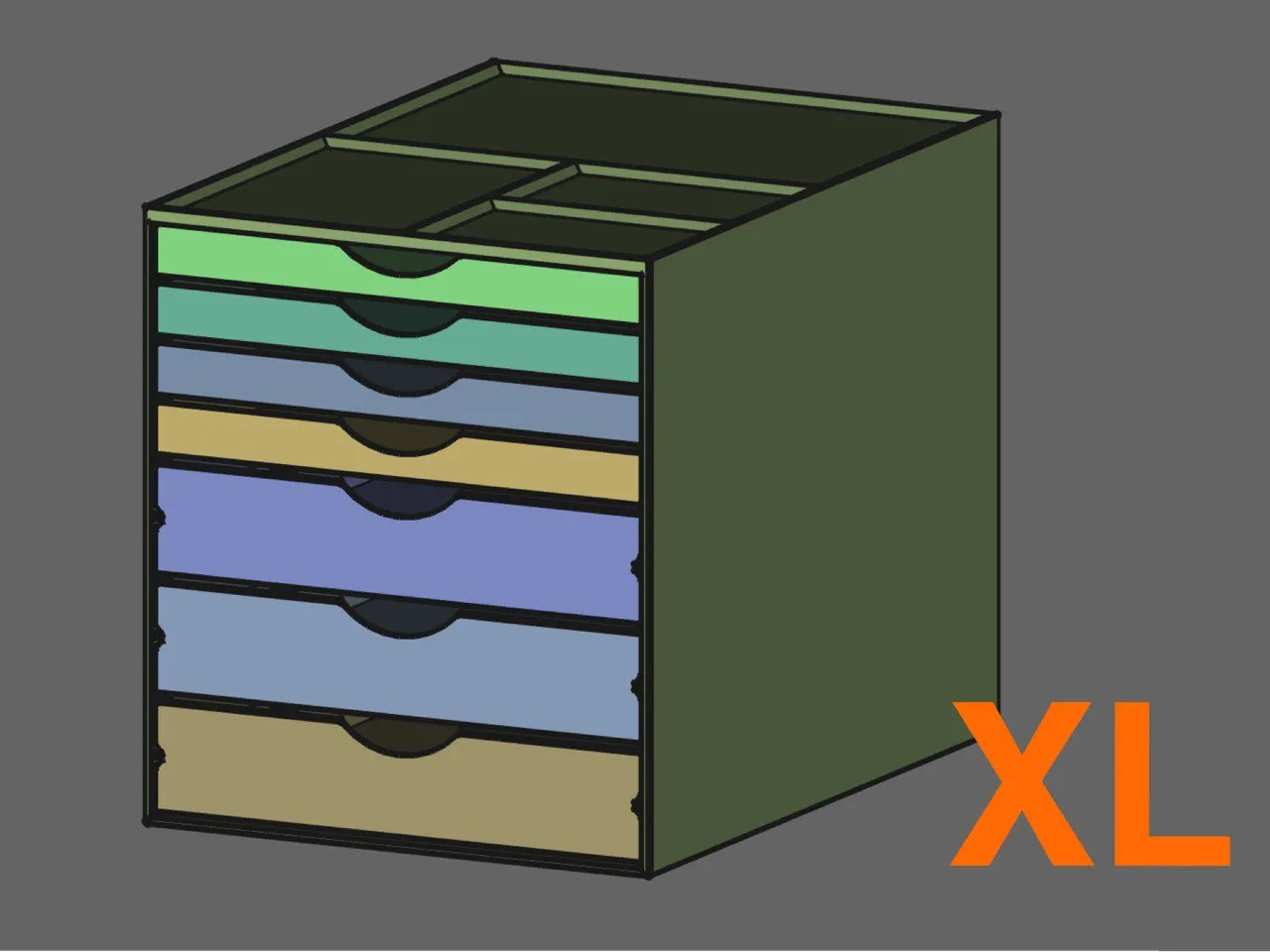 Bộ tổ chức bàn làm việc DIN A4 cho máy in XL