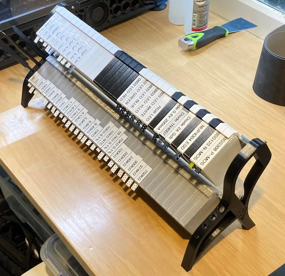 Hệ thống phân phối linh kiện SMD gắn DIN với giá đỡ hai hàng