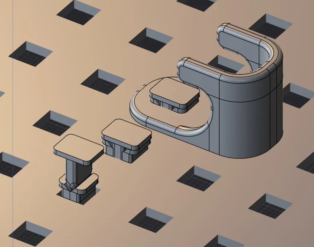 Bảng gắn Bambulab P1P với móc hỗ trợ thêm