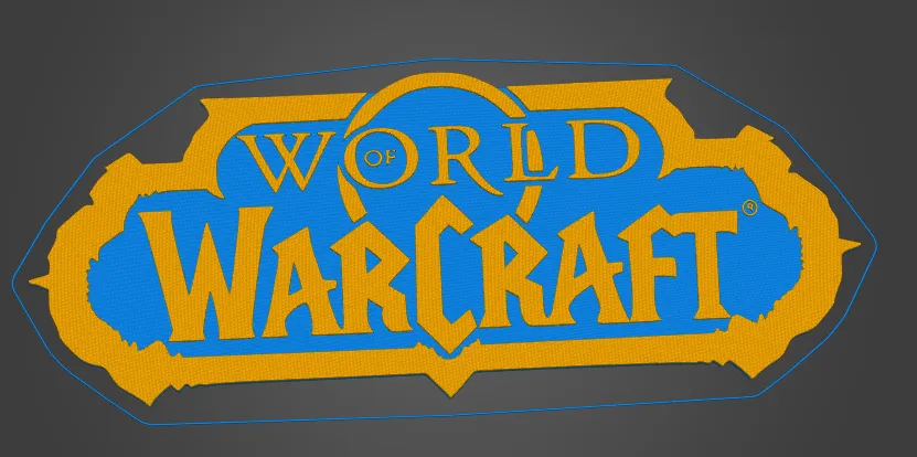 Biểu tượng World of Warcraft in 2 màu sắc hoàn hảo