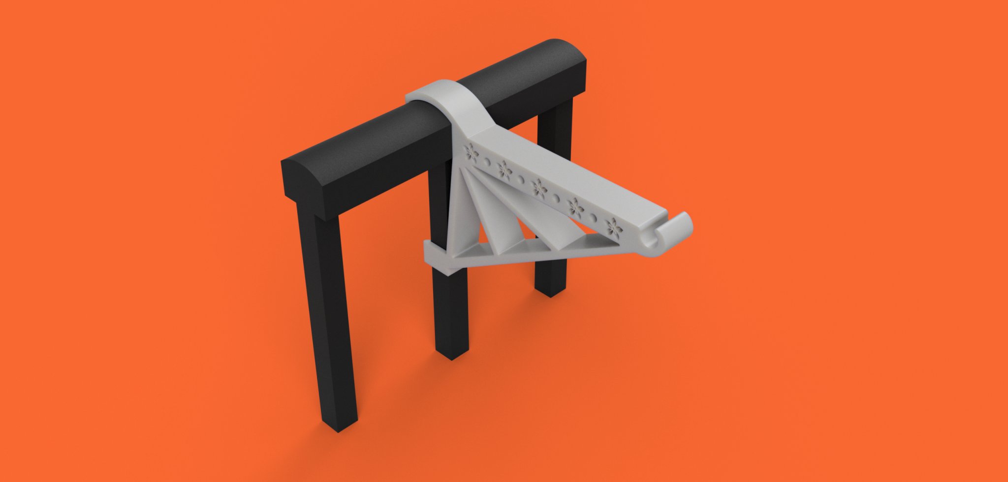 Giá treo chậu cho lan can nhôm kiểu tròn