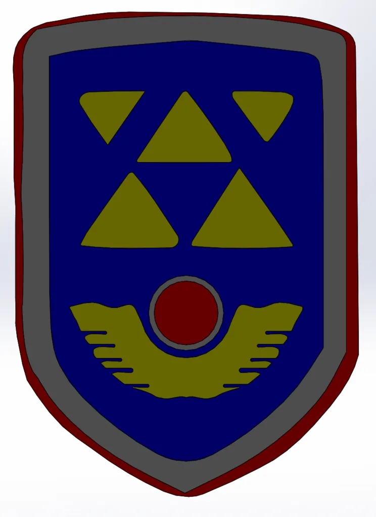 Thiết kế mô hình chiếc khiên của Link trong Zelda Link's Awakening