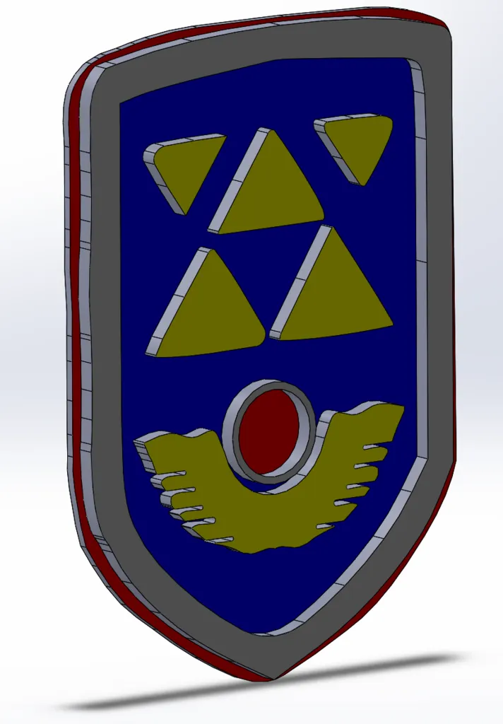 Thiết kế mô hình chiếc khiên của Link trong Zelda Link's Awakening