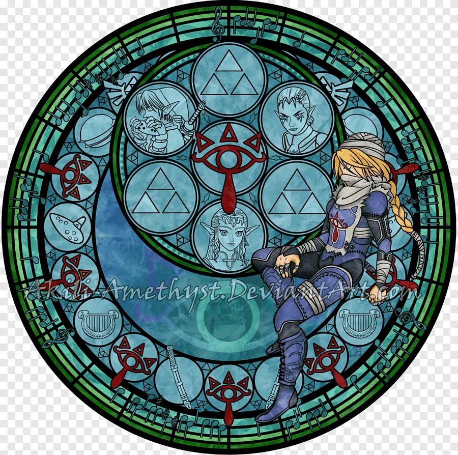 Lithophane kính màu vũ trụ Zelda - Sheikah