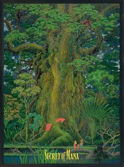 Poster lithophane về trò chơi Secret of Mana trên Super Nintendo