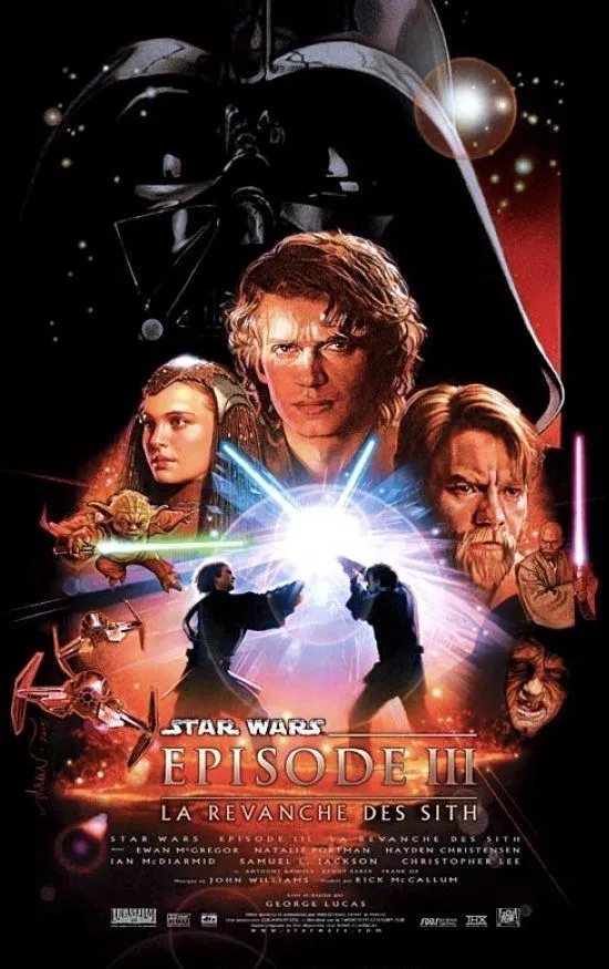 Áp phích Lithophane Star Wars tập 3: La Revanche des Siths