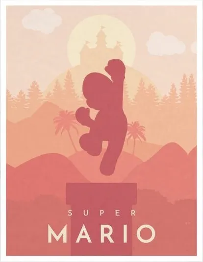 Ánh sáng lithophane poster Super Mario tuyệt đẹp