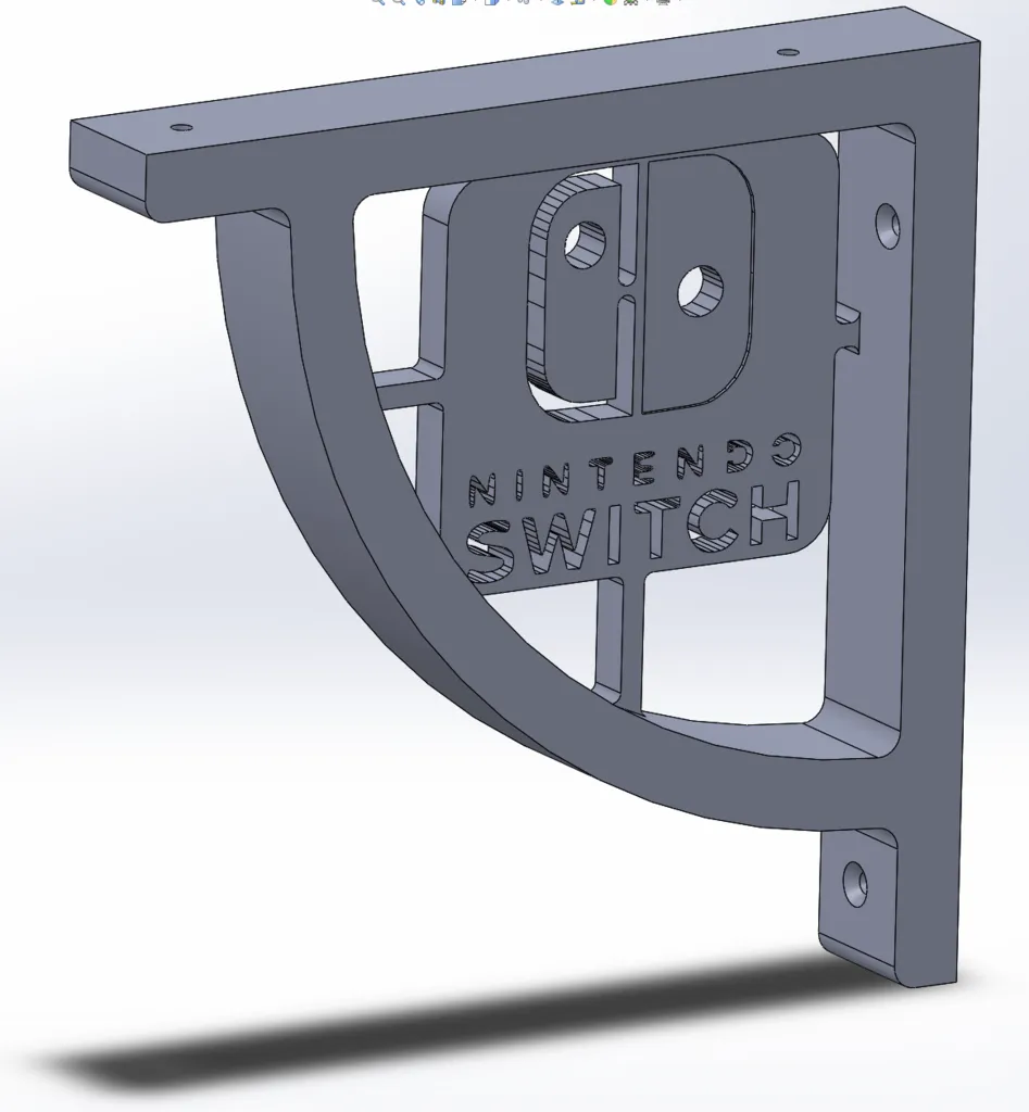 Giá đỡ kệ với logo Nintendo Switch