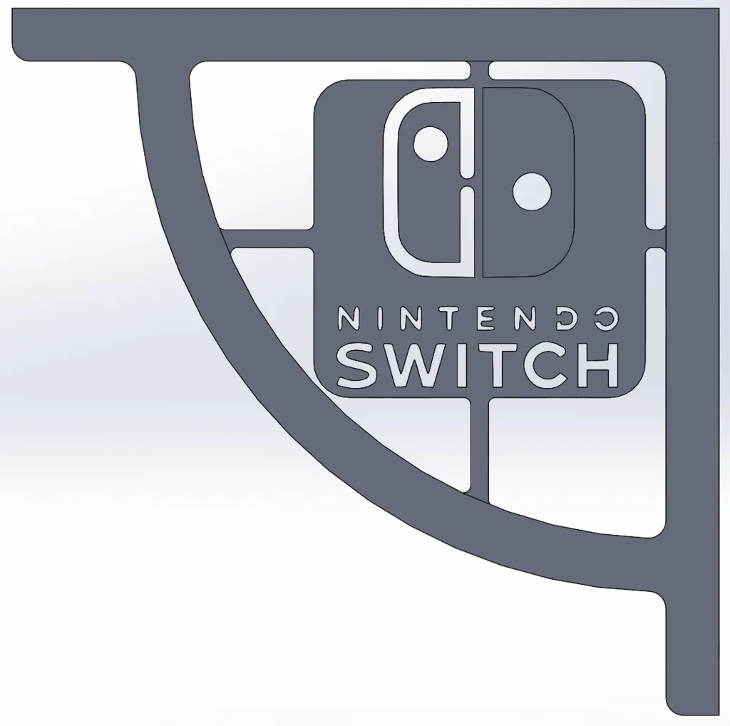 Giá đỡ kệ với logo Nintendo Switch