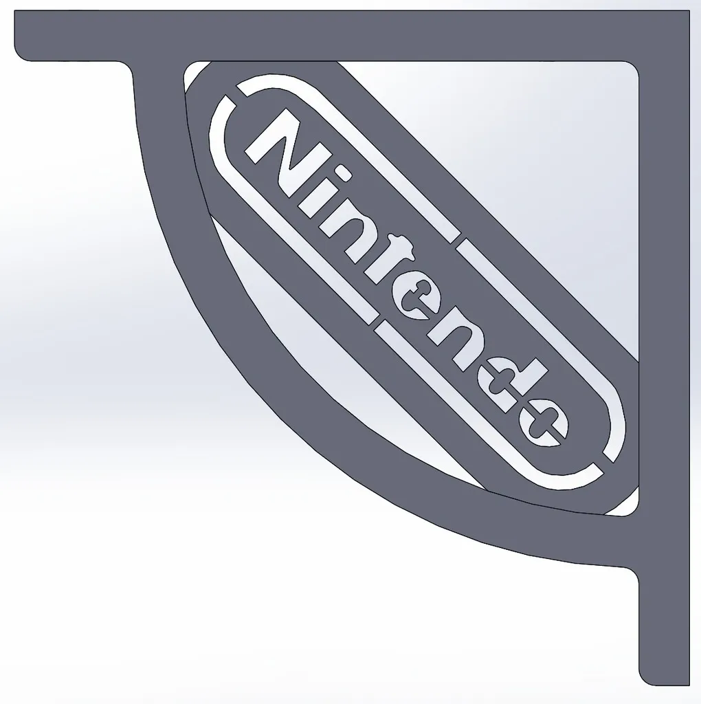 Giá đỡ kệ với logo Nintendo theo phong cách Mario