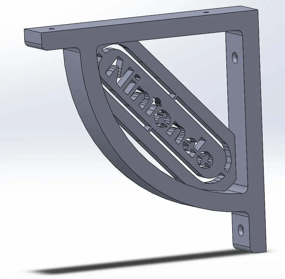 Giá đỡ kệ với logo Nintendo theo phong cách Mario